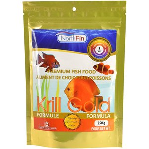 NorthFin Krill Gold Formula 3 mm Sinking Pellets Fish Food, 250-g bag