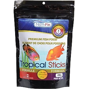 NorthFin Tropical Sticks 3 mm Floating Fish Food, 250-g bag