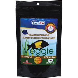 NorthFin Veggie Formula 1 mm Sinking Pellets Fish Food, 100-g bag