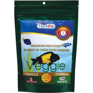 NorthFin Veggie Formula 1 mm Sinking Pellets Fish Food, 250-g bag