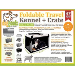 DogGoods Do Good The Foldable Travel Dog Crate, XX-Large