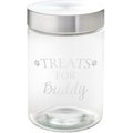 Frisco Paw Print Glass Personalized Treat Jar with Lid, 5 cup, 40oz