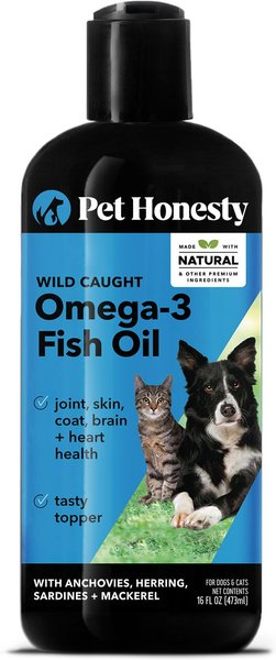PetHonesty Omega-3 Fish Oil Immune, Joint & Skin & Coat Supplement for Dogs & Cats, 16-oz bottle slide 1 of 8