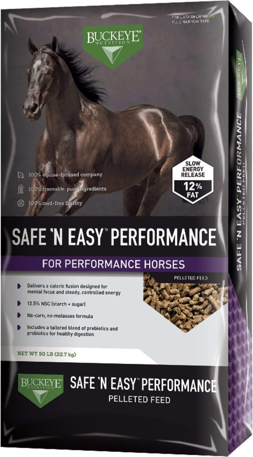 BUCKEYE NUTRITION SAFE 'N 'EASY Performance Horse Feed, 50lb bag