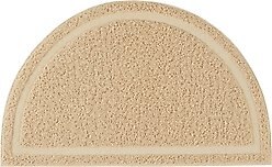 Frisco Half Moon Cat Litter Mat, Beige