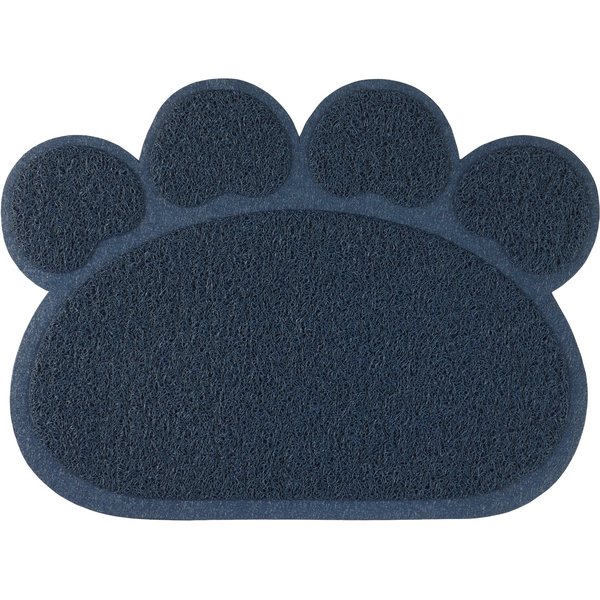 FRISCO Paw Shaped Cat Litter Mat, Blue - Chewy.com