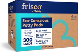 Frisco Large Eco-Conscious Dog Training & Potty Pads, 22 x 23-in, Unscented, 300 count