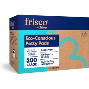 Frisco Large Eco-Conscious Dog Training & Potty Pads, 22 x 23-in, Unscented, 300 count