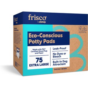 Frisco Eco-Conscious Dog Training & Potty Pads, 28 x 34-in, Unscented, 75 count