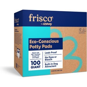 Frisco Eco-Conscious Dog Training & Potty Pads, 27.5 x 44-in, Unscented, 100 count