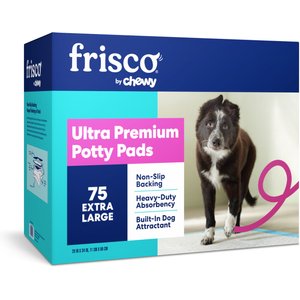 Frisco Extra Large Non-Skid Ultra Premium Dog Training & Potty Pads, 28 x 34-in, Unscented, 75 count