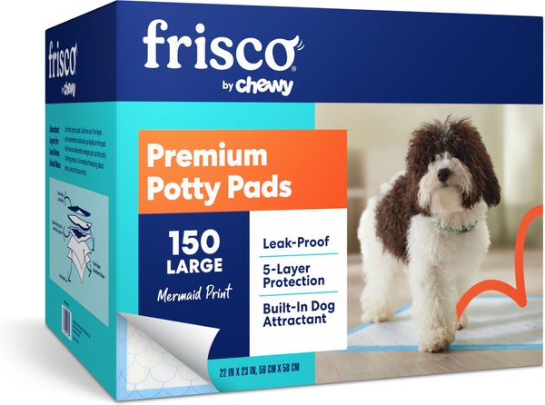 FRISCO Large Premium Dog Training & Potty Pads, 22 x 23-in, Unscented ...