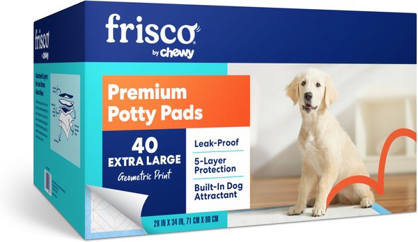 Frisco Extra Large Printed Dog Training & Potty Pads, 28 x 34-in, Unscented, 40 count, Geometric Print slide 1 of 10