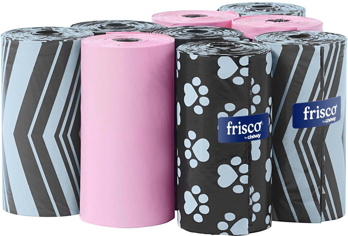 FRISCO Pink, Black and Gray Assorted Solid Poop Bags, 270 count