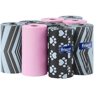 Frisco Pink, Black & Gray Assorted Solid & Printed Poop Bags, 270 Count