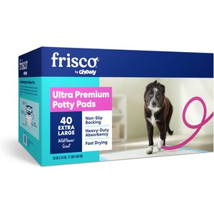 Frisco Extra Large Non-Skid Ultra Premium Dog Training & Potty Pads, 28 x 34-in, Scented, 40 count