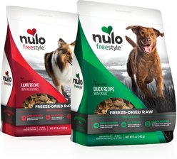 Nulo Duck & Lamb Variety Pack Freeze-Dried Raw Dog Food, 5-oz bag, case of 2