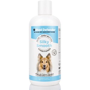 Shed Defender Silky Smooth Aloe & Shea Butter Dog & Cat Conditioner, 16-oz bottle