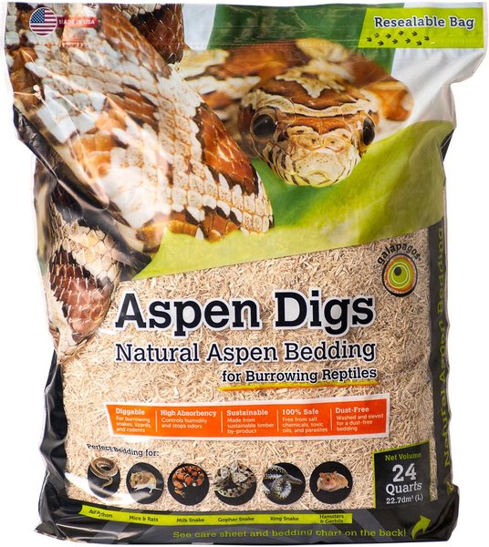 Galapagos Aspen Digs Natural Aspen Reptile Bedding, 24-qt bag slide 1 of 6