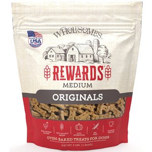 Wholesomes Rewards Medium Originals Biscuit Dog Treats, 3-lb bag