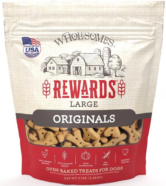 Wholesomes Rewards Large Originals Biscuit Dog Treats, 3-lb bag slide 1 of 2