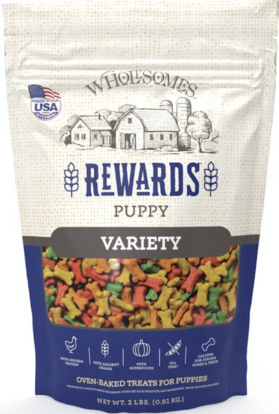 Wholesomes Rewards Puppy Variety Biscuit Dog Treats, 2-lb bag slide 1 of 2