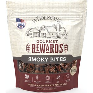 Wholesomes Rewards Smoky Bites Biscuit Dog Treats, 3-lb bag
