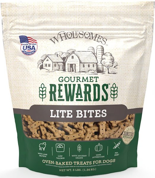 Wholesomes Rewards Lite Bites Biscuit Dog Treats, 3-lb bag slide 1 of 2