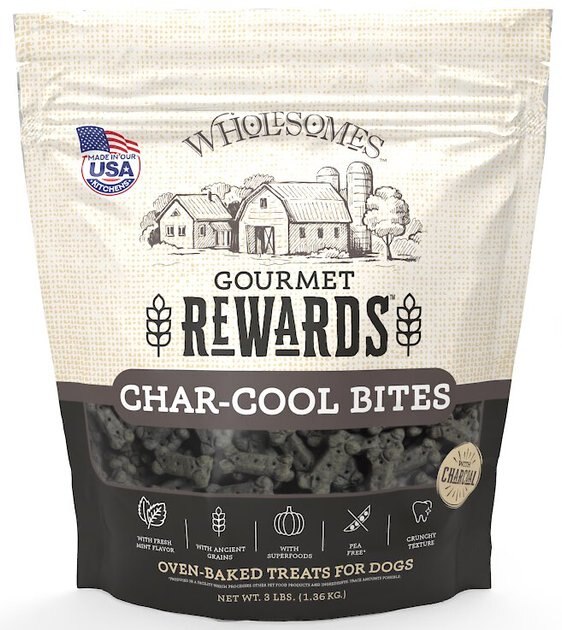 WHOLESOMES Rewards CharCool Bites Biscuit Dog Treats, 3lb bag
