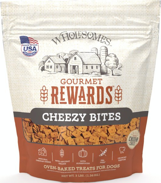 Wholesomes Rewards Cheezy Bites Biscuit Dog Treats, 3-lb bag slide 1 of 2