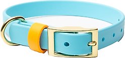 PawFurEver's Waterproof & Odorless Dog Collar, Blue & Orange, Small