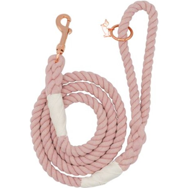 SASSY WOOF Rope Dog Leash, Rose All Day