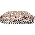 Bessie + Barnie Personalized Luxury Extra Plush Faux Fur Rectangle Cat & Dog Bed, Snow, Small