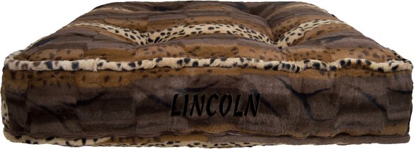 Bessie + Barnie Personalized Luxury Extra Plush Faux Fur Rectangle Cat & Dog Bed, Simba, X-Large slide 1 of 8