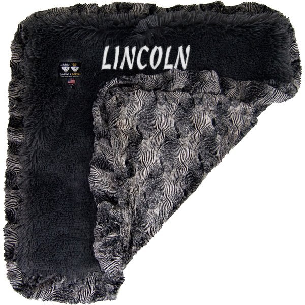 Frisco Personalized Subtle Chevron Soft Fleece Cat & Dog Blanket, 30" x 40"