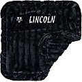 Bessie + Barnie Personalized Ultra Plush Faux Fur Cat & Dog Reversible Blanket, Black, X-Small