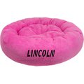 Bessie + Barnie Personalized Ultra Plush Deluxe Comfort Cat & Dog Bed, Pink, Large