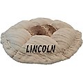 Bessie + Barnie Personalized Ultra Plush Luxury Shag Deluxe Cat & Dog Pod Bed, Small, Beige & Brown