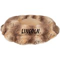 Bessie + Barnie Personalized Ultra Plush Luxury Shag Deluxe Cat & Dog Lily Pod Bed, X-Small, Brown 