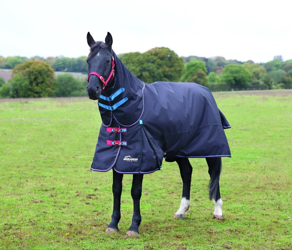 Shires Equestrian Products Highlander Plus TU Horse Blanket, Black, 72-in slide 1 of 2