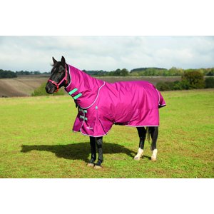 Shires Equestrian Products Highlander Plus TU Horse Blanket, Raspberry, 72-in