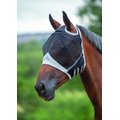 Shires Equestrian Products Fine Mesh Horse Fly Mask with Ear Holes, Black, Full 