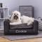 Show in main carousel: Moots Personalized Leatherette Sofa Cat & Dog Bed, Charcoal, Medium slide 1 of 11