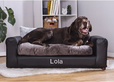 Moots Personalized Leatherette Sofa Cat & Dog Bed, slide 1 of 1