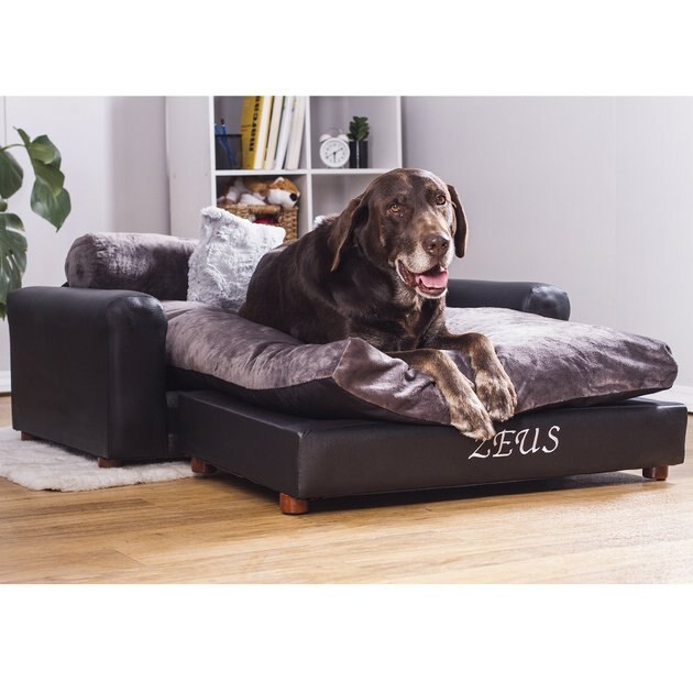 Large Moots Premium Leatherette Pets Sofa Charcoal 