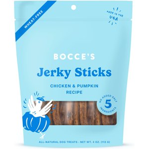 Bocce's Bakery Grazers Chicken Jerky Dog Treats, 4-oz pouch