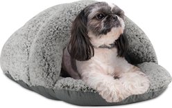 Sleepy Pet Slipper Covered Cat & Dog Bed, Silver, Small slide 2 of 7