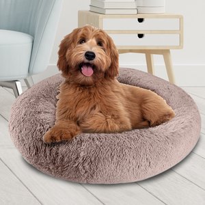 Canine Creations Donut Orthopedic Bolster Dog Bed, Blush, Large