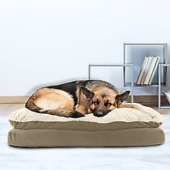Canine Creations Orthopedic Pillow Topper Dog Bed, Mushroom, Large