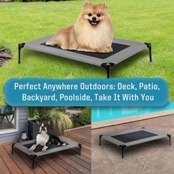 Solar Tec Cooling Outdoor Elevated Cat Bed, Gray, Small slide 2 of 5